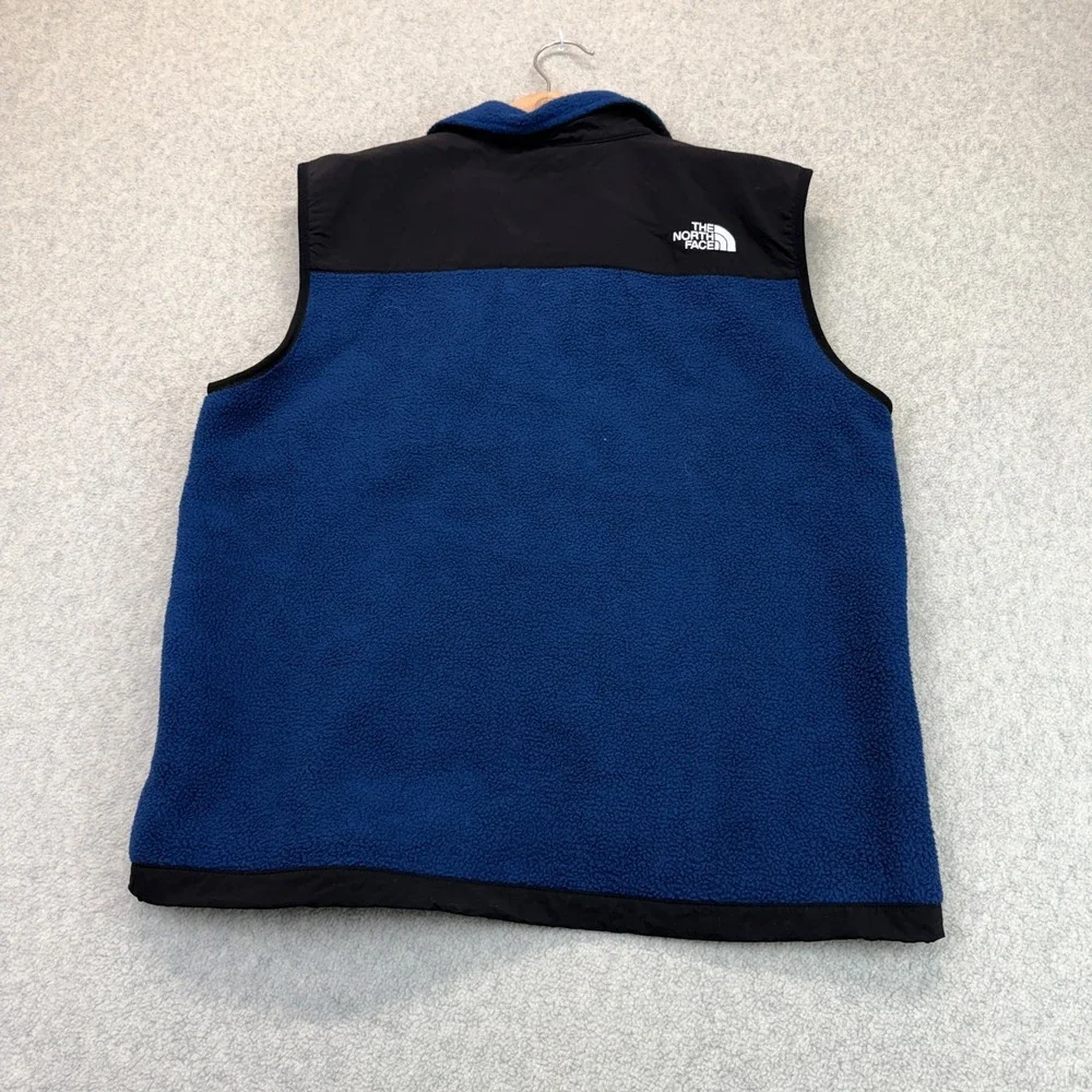The North Face Mens Retro Denali Fleece Jacket Vest Mens Blue Black Full Zip M